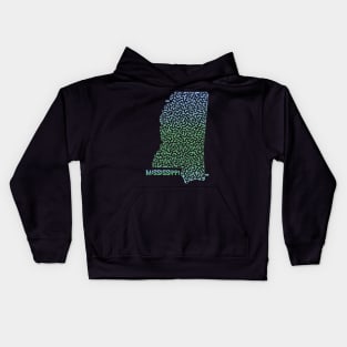 Mississippi State Outline Maze & Labyrinth Kids Hoodie